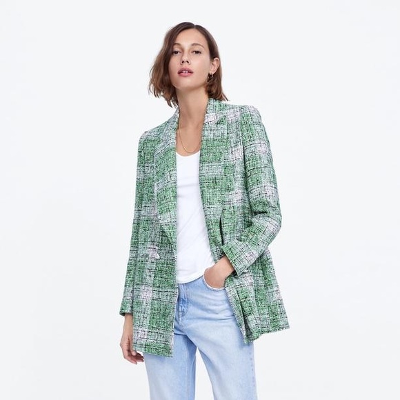 NWOT Zara tweed frock blazer - Picture 2 of 3